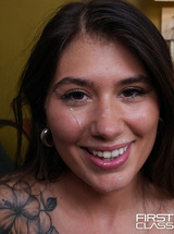 Charlotte Mae strips down in black lingerie blowjob cowgirl action POV - photo 20