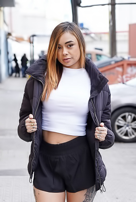 Michel Chicas Bubble Butt Shines In Tight T-Shirt