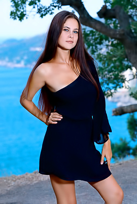 Martina Mink Curvy Figure Is Perfectly Showcased By A Chic Little Black Dress