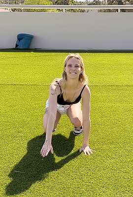 Lovely And Horny Erica Posing In Public