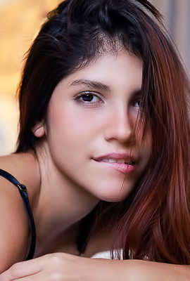 Demont Showcased Enticingly In Strappy Black Lingerie