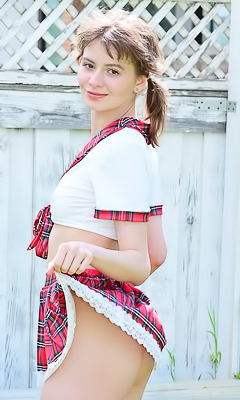 Marceline Sassy Sweetie Is Soon Naked Under The Outdoor Shower