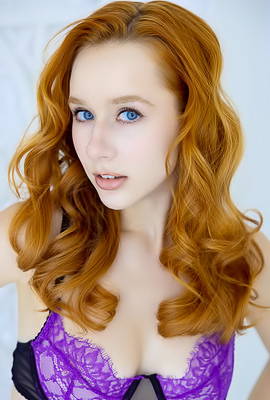 Lila Rouge Her Long Wavy Hair Cascading Like Liquid Copper