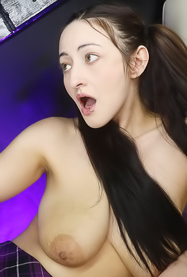 Tifa Quinn excitedly strokes and milks the cock for a hot cum shower