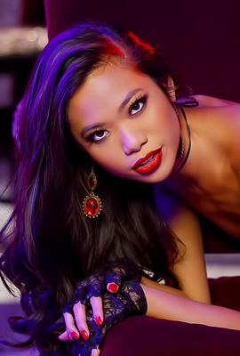 Vina Sky Flirts with Camera By Candlelight